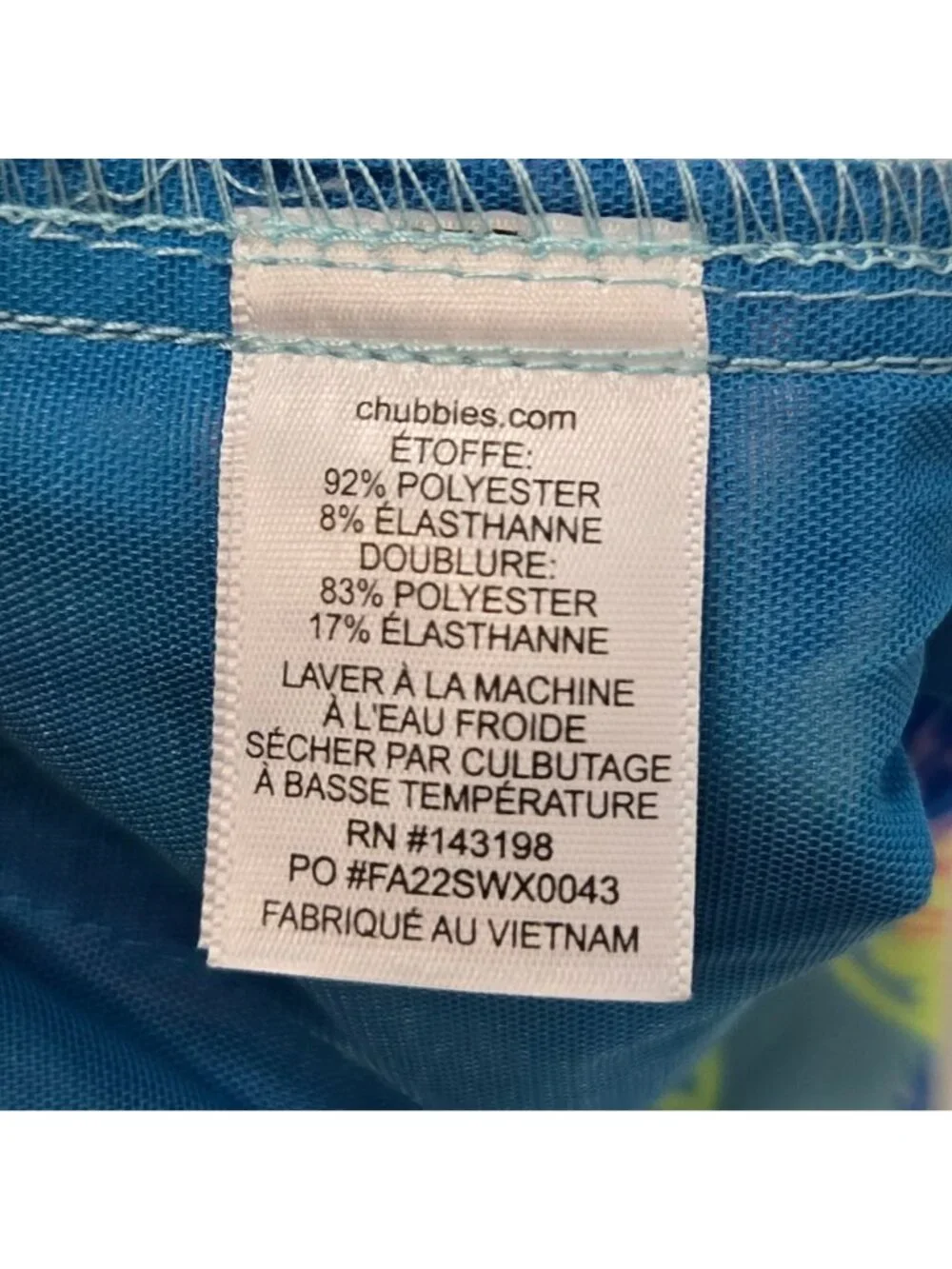 Chubbies Men's Size L Idyllic Swim Trunks 7